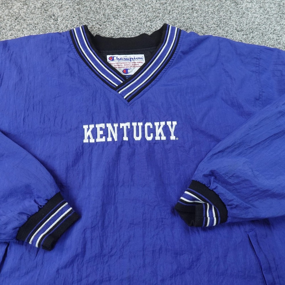 VTG Kentucky Wildcats Jacket Mens XL Blue NCAA Basketball Champion Pullover 90s